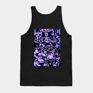 Purple and Black Abstract Geometric Pattern Tank Top